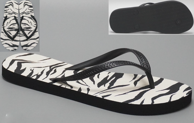 Womens Summer Flip Flops – Basic Printed Design, Full Size Comfort